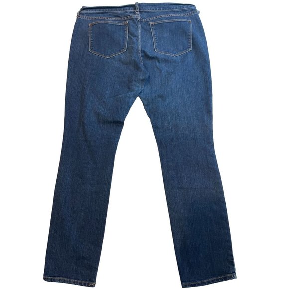 Old Navy Women Jeans Slim Straight Leg Flirt Mid Rise Blue Size 14 Regular - Picture 2 of 10